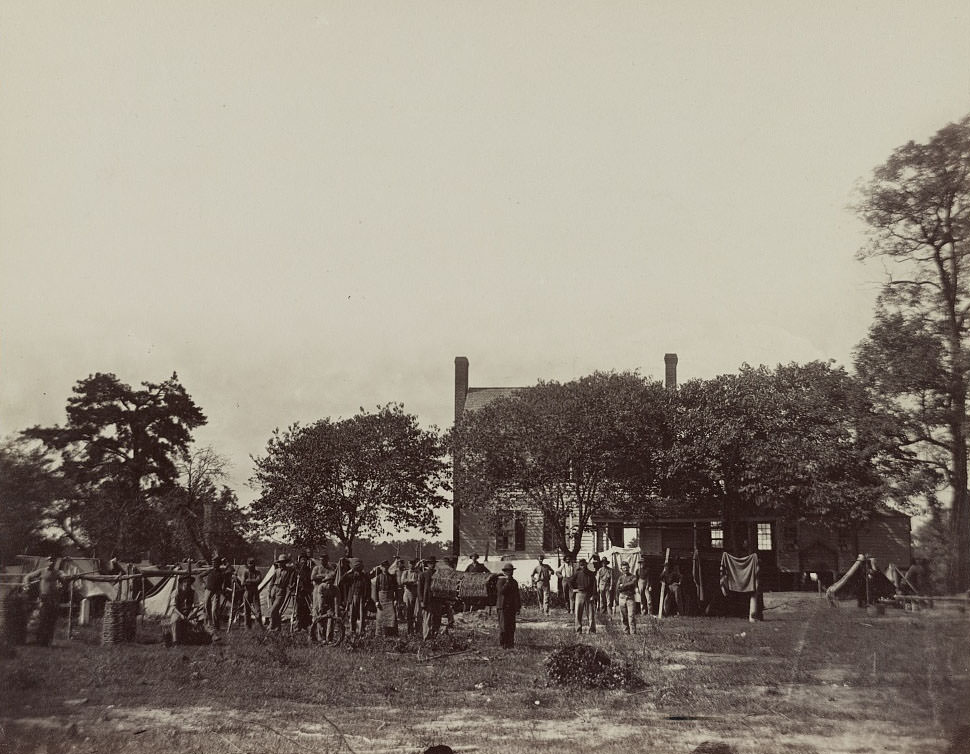 Headquarters U.S. Engineer Battalion in front of Petersburg, 1864