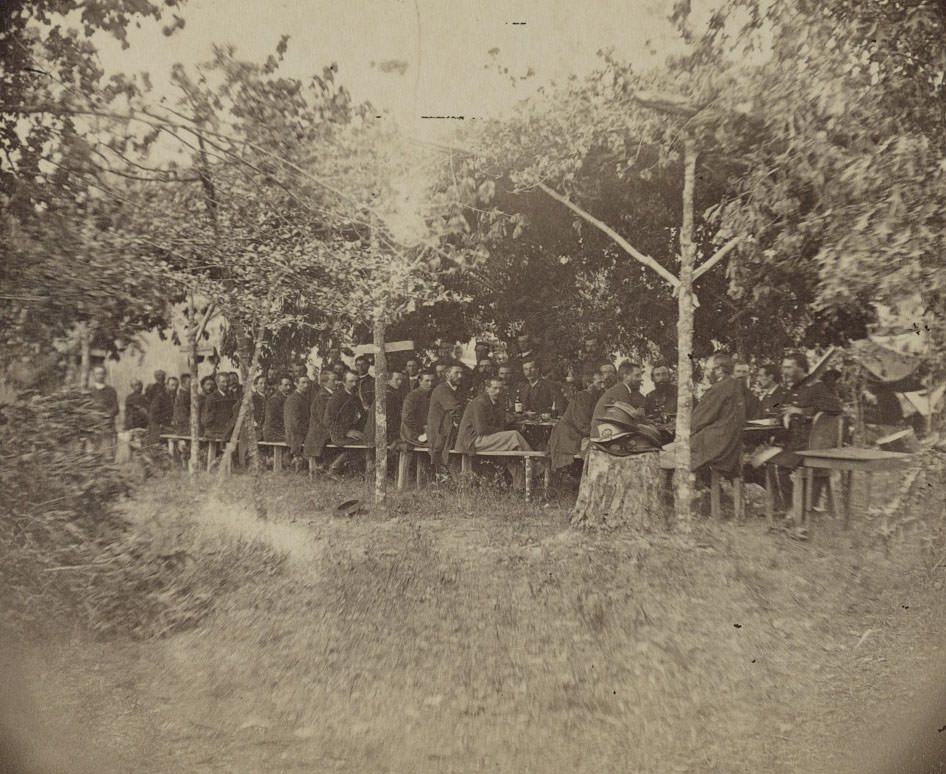 Views in camp of 50th New York Engineers in front of Petersburg, 1864