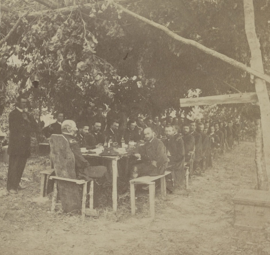 Views in camp of 50th New York Engineers in front of Petersburg, 1865