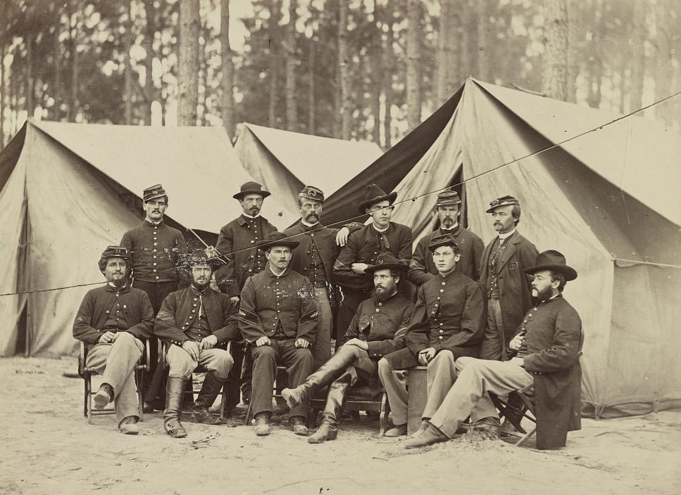 Hospital Stewards of 2d Division, 9th Army Corps. in front of Petersubrg, 1864