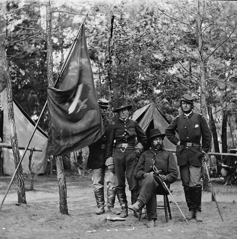 Petersburg, Va. Gen. Orlando B. Willcox and staff, 3d Division, 9th Corps, 1864