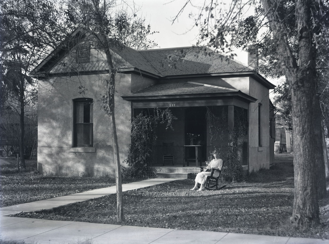 Margaret McCulloch in Front of Home at 312 E. Fillmore in Phoenix, 1929
