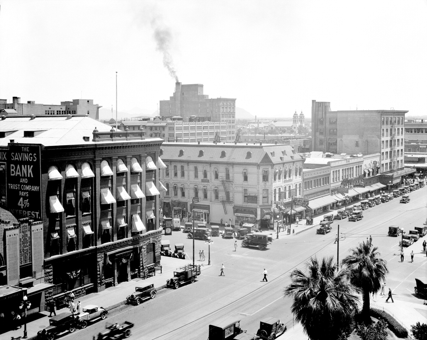 Intersection of Washington St. and First Ave, 1928