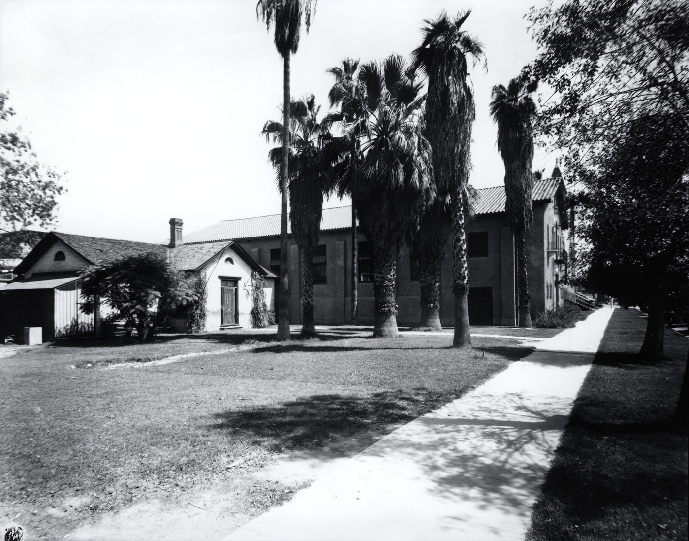 Y. W. C. A. Building Exterior and Grounds, 1927. This building stood at the intersection of Monroe St. and Second Ave. in Phoenix.