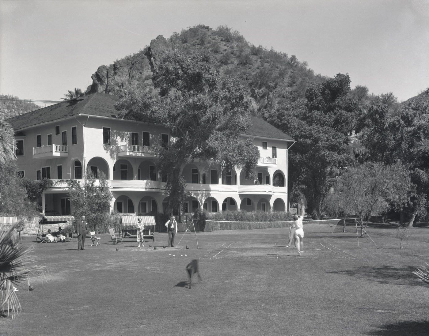 Castle Hot Springs Hotel Guests Playing Croquet, 1929