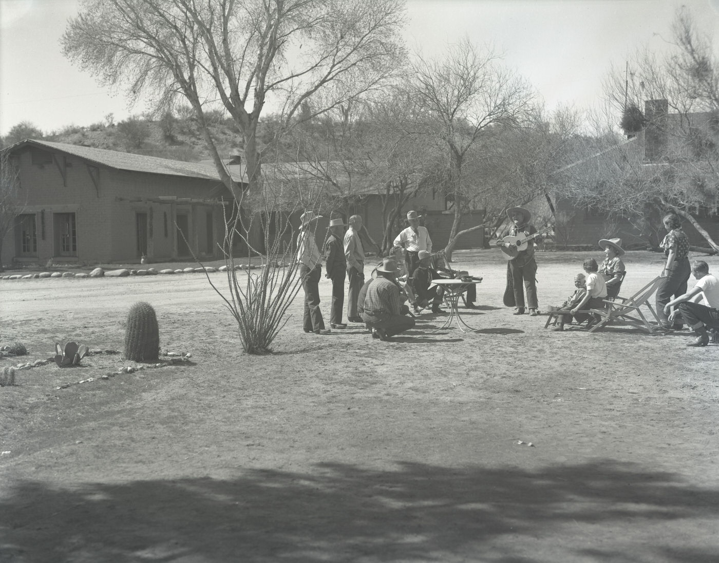 Kay-El-Bar Ranch Guests on the Grounds, 1927