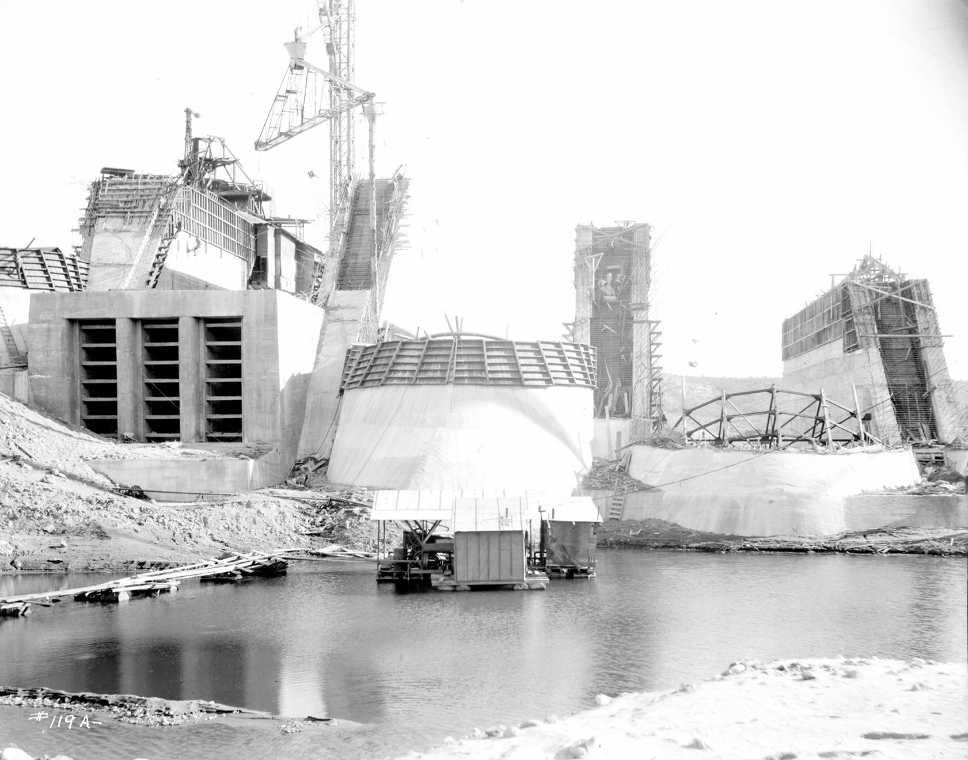 Spillway Side of Lake Pleasant Dam, 1926