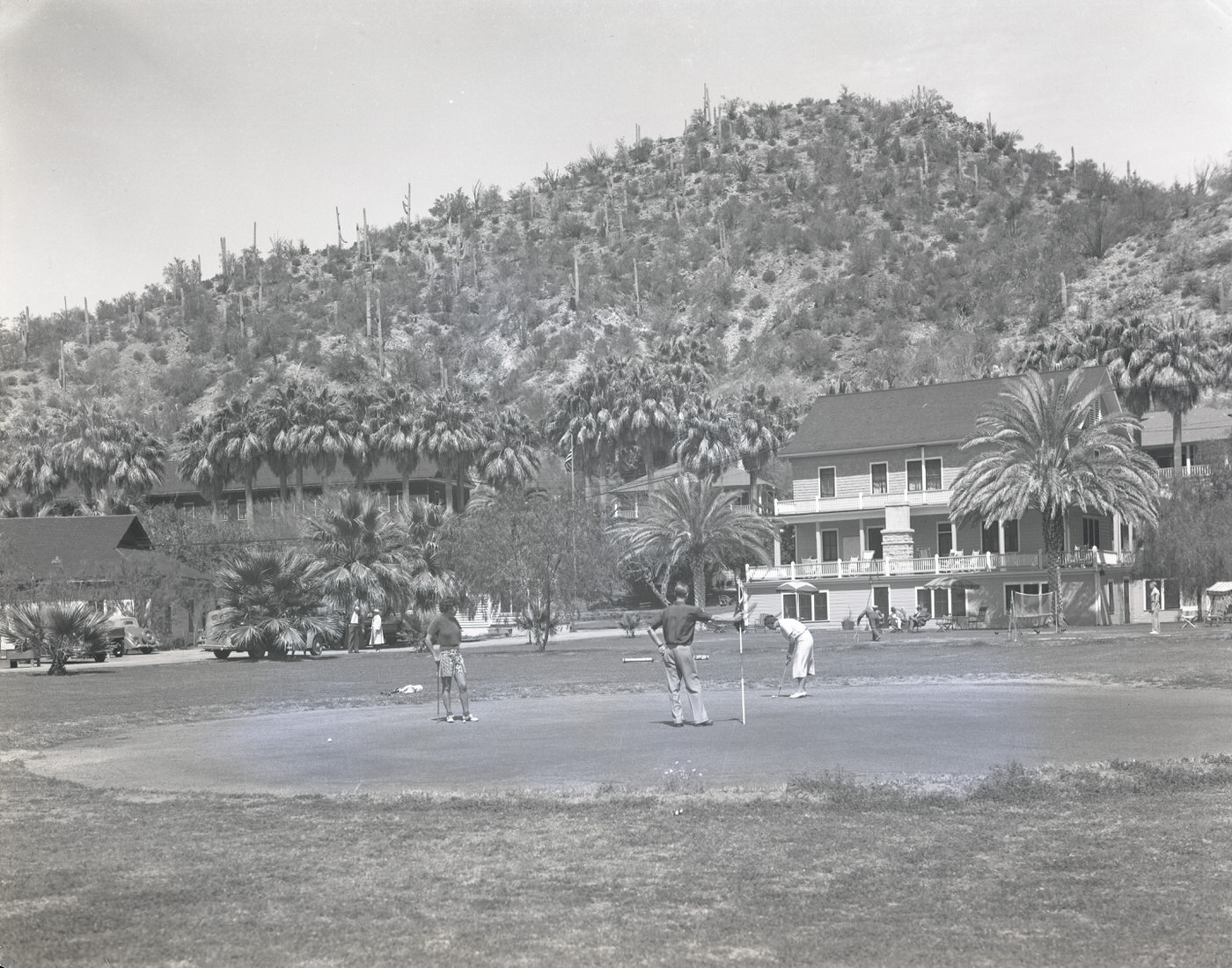 Castle Hot Springs Hotel Guests Playing Croquet, 1929
