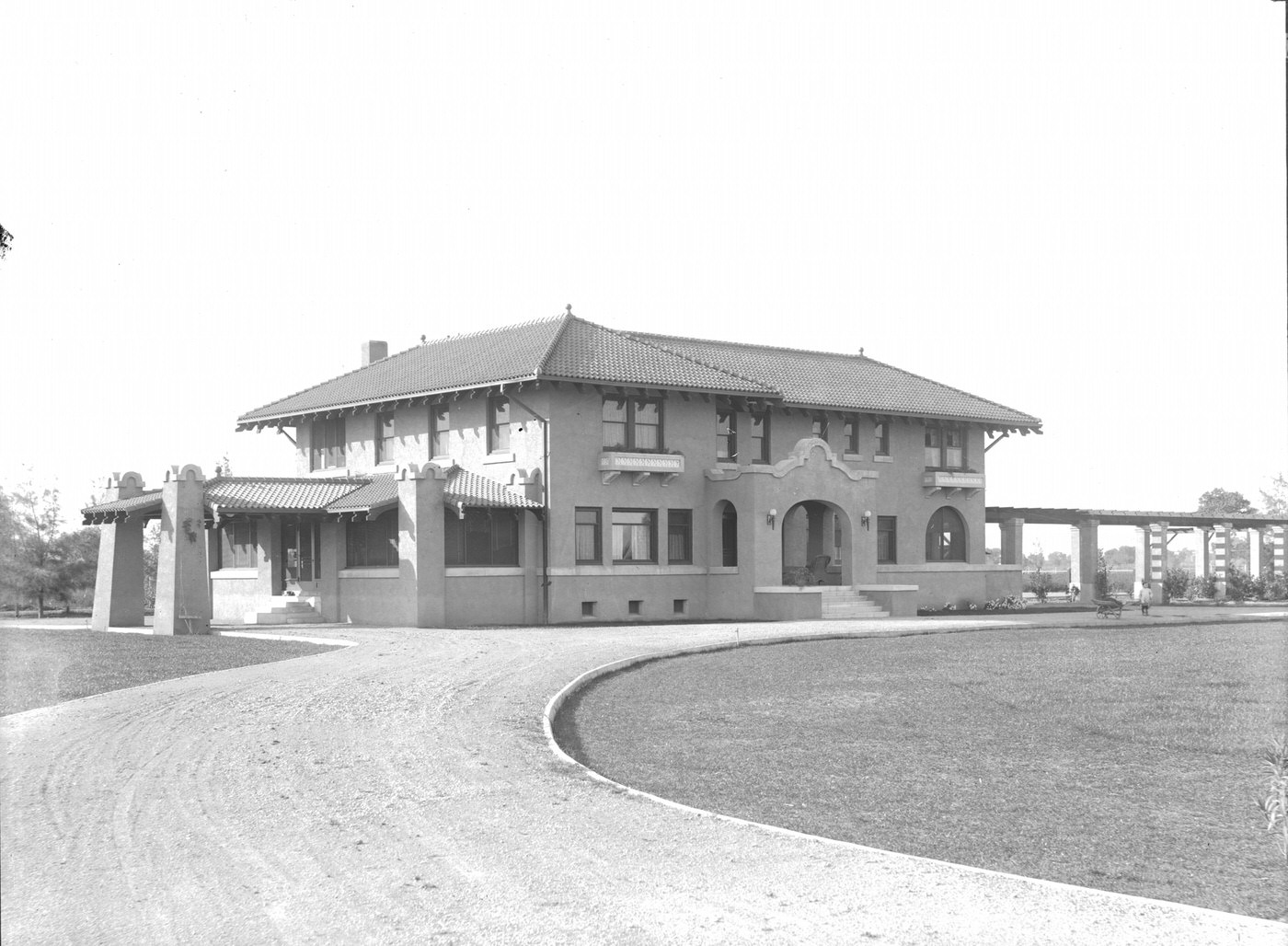 J. W. Dorris House Exterior, 1920. This building is located at 7th Ave. and Windsor and is part of the Encanto Community Church.