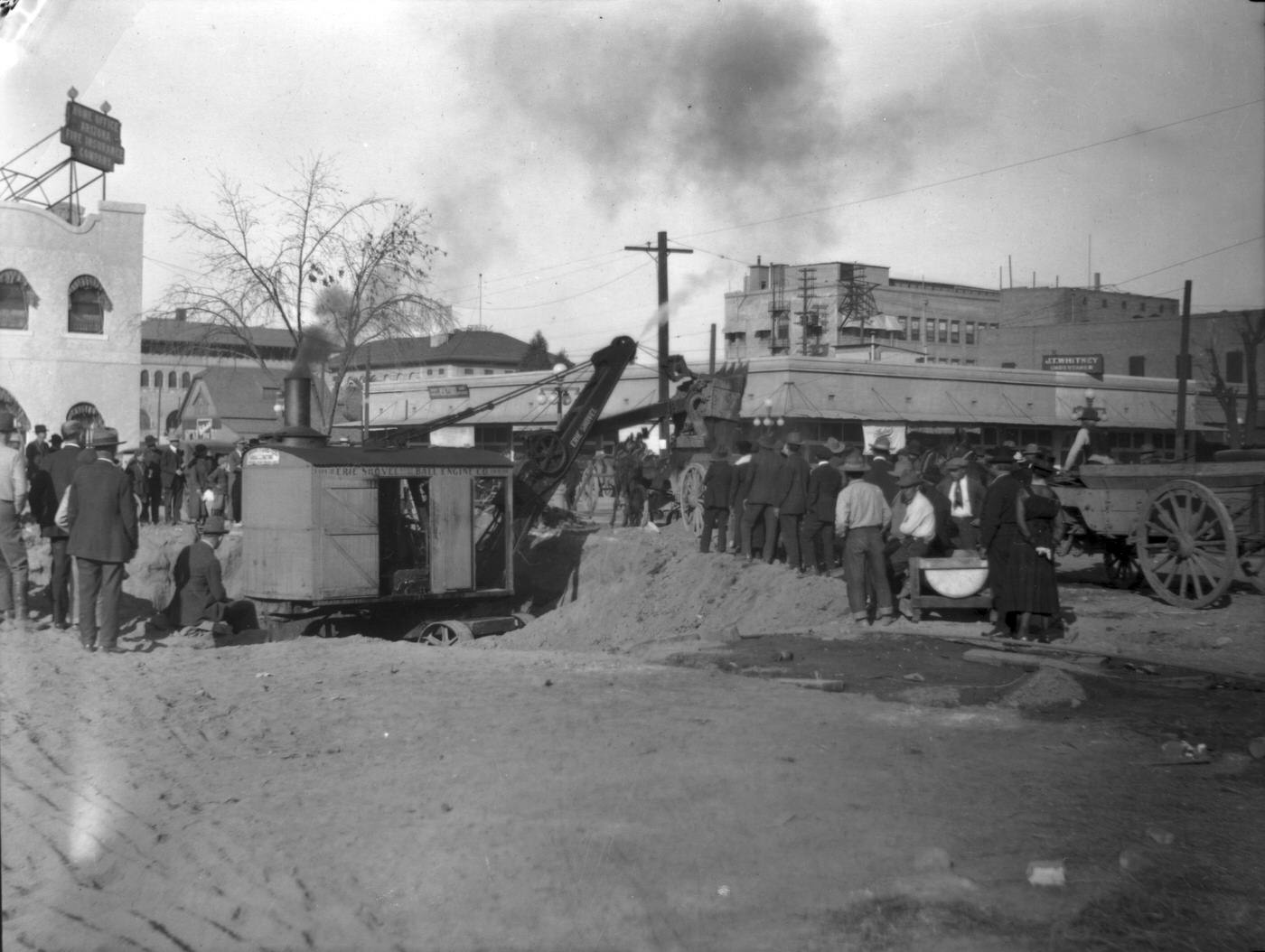 Construction Crew Digging the Basement for the Orpheum Theatre, 1920