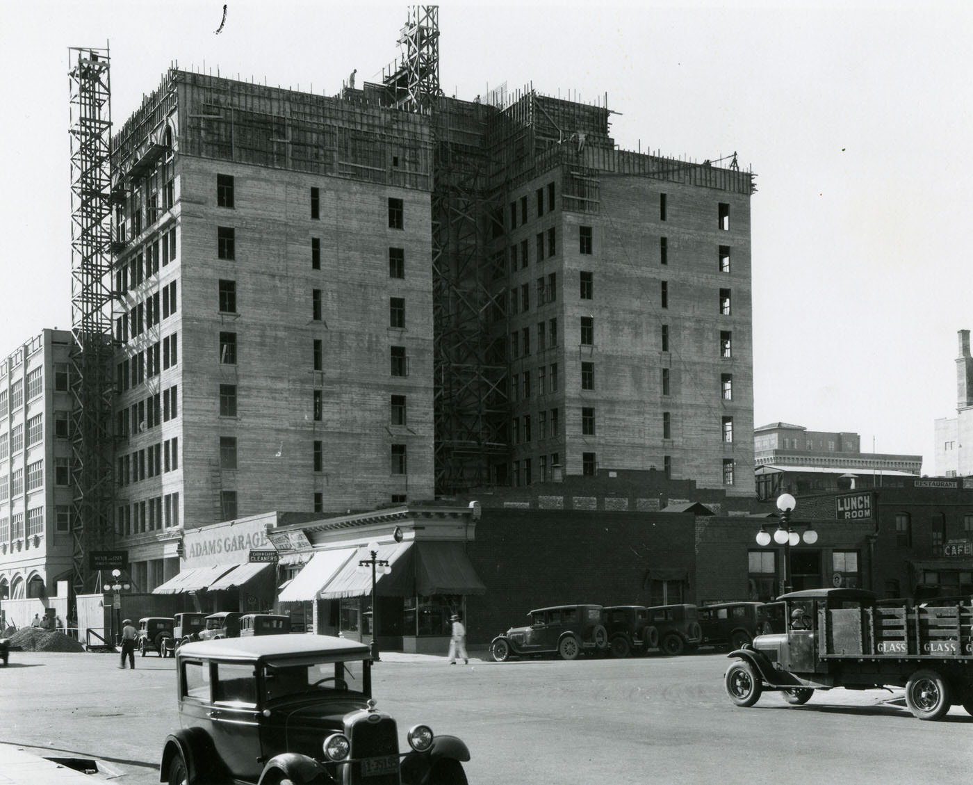 Original Addition Being Built Onto the Adams Hotel, 1920