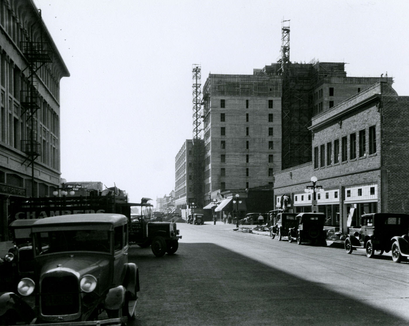 Original Addition Being Built Onto the Adams Hotel, 1920