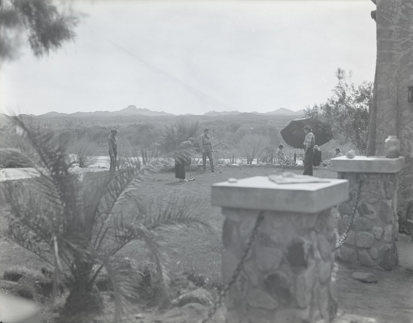 Remuda Ranch Guests on Grounds, 1920