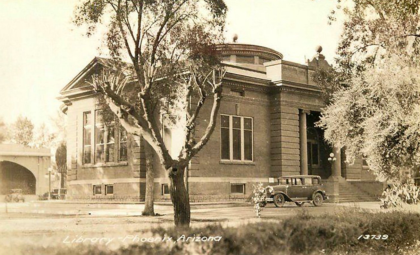 The Carnegie Library was completed on west Washington Street.