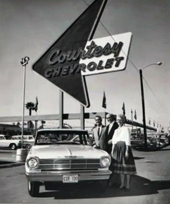 Courtesy Chevrolet, with its well-known arrow sign, has been in the Phoenix area since 1955.