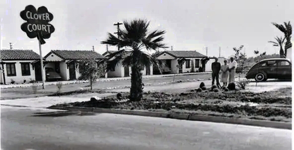 Clover Court motel, 911 S. 17th Ave. in Phoenix, in 1939. It was owned by Al and Kitty Mortenson.