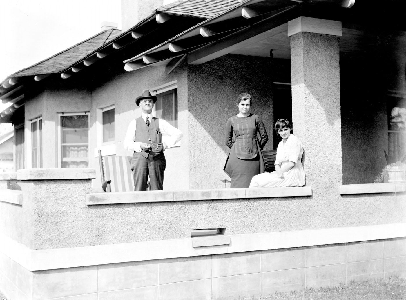 Pendergast Family in Front of Home, 1900s
