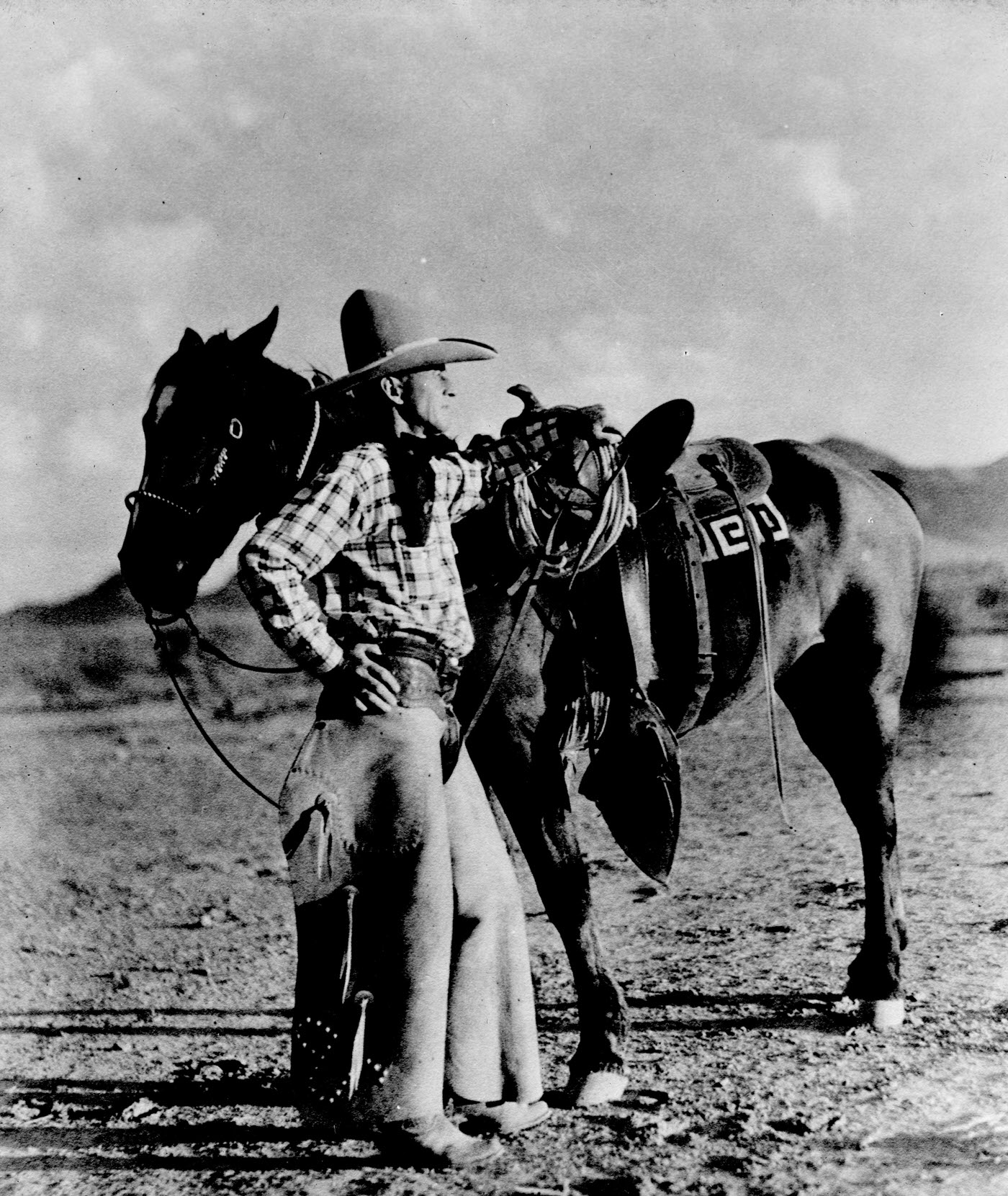 Cowboy and His Horse, 1900s