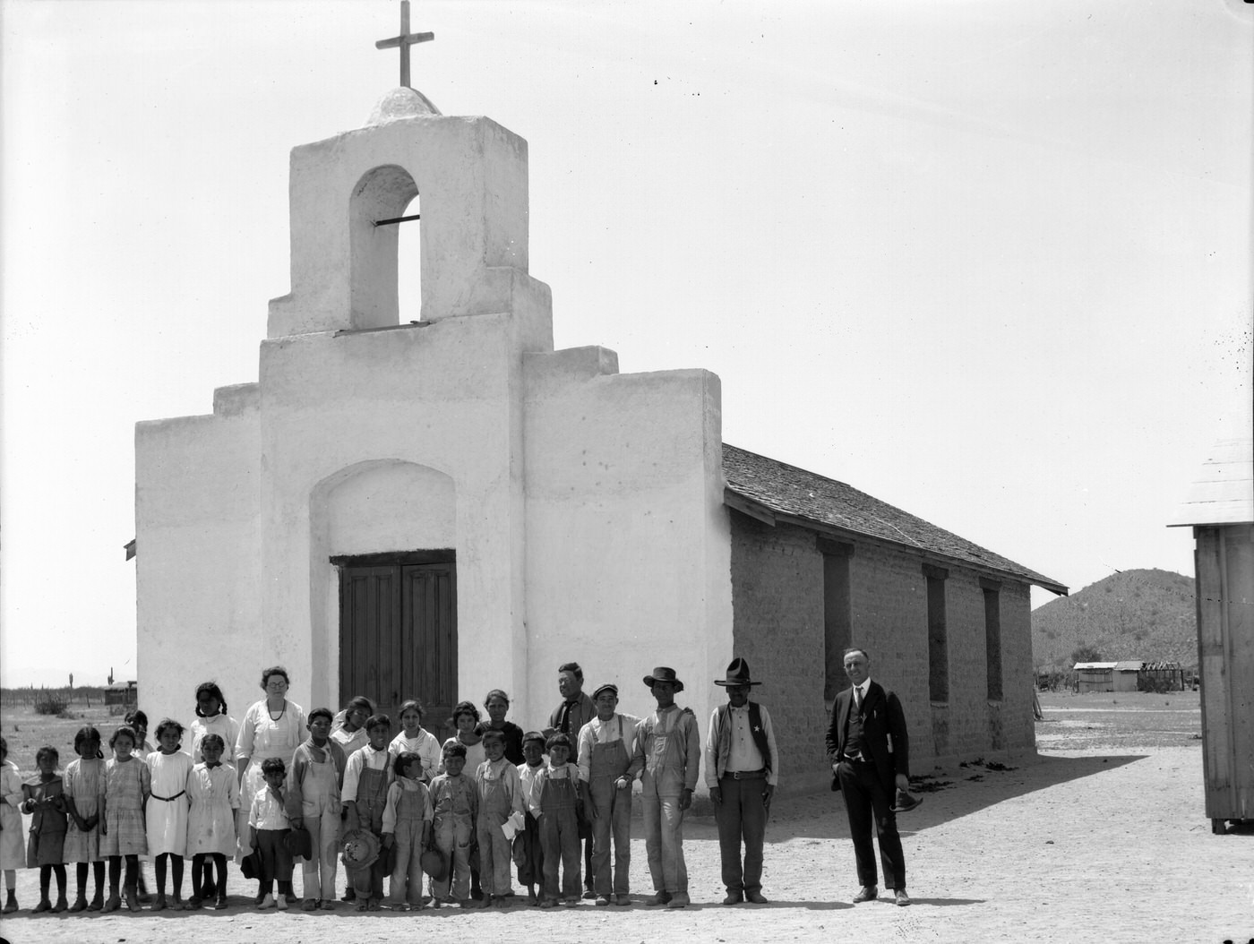Church Exterior with Congregation, 1900s