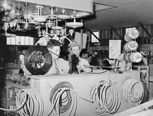 The inside of a cooperative store in Phoenix as seen in May 1940.