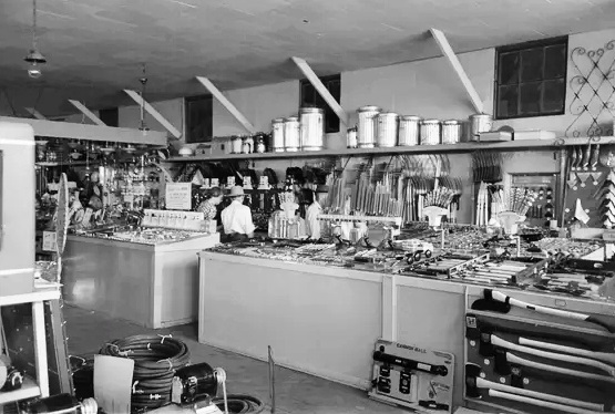 The inside of a cooperative store in Phoenix as seen in May 1940.