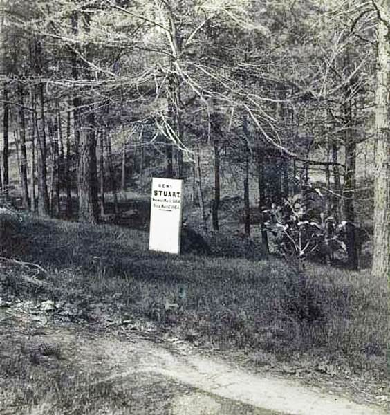 Grave of Confederate cavalry General James E.B. Stuart in Hollywood Cemetery, Richmond, 1864