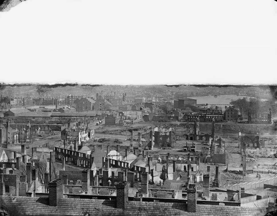 The main eastern theater of war, fallen Richmond, April 1865