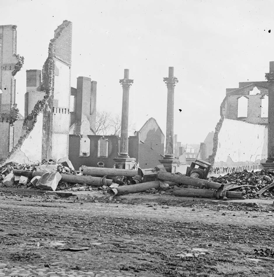 Richmond, Va. Ruins of the Southern Express Office (Carey Street), 1865.