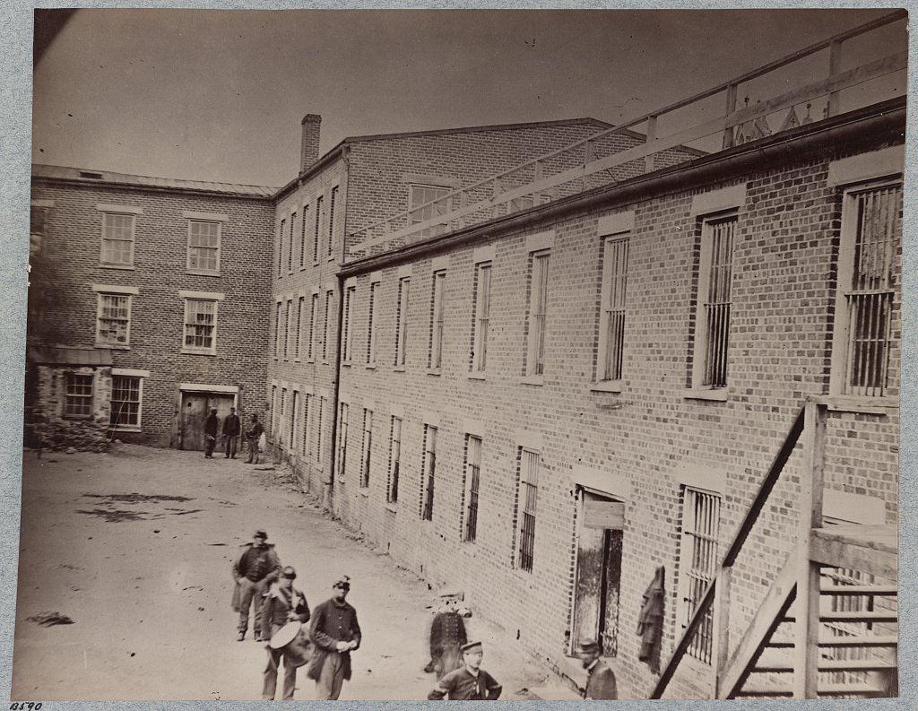 Interior of court-yard, Castle Thunder, Richmond, Va., April, 1865