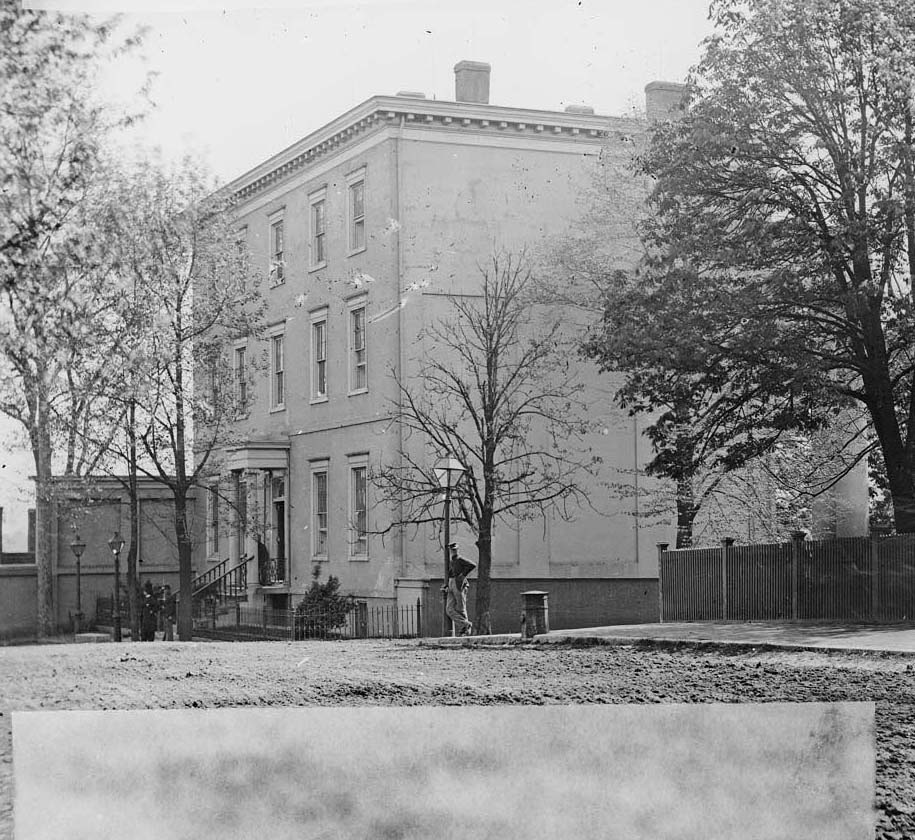 Richmond, Va. Residence of Jefferson Davis (1201 East Clay Street); a closer view, 1860