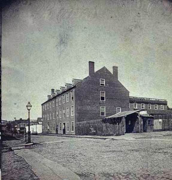 Castle Thunder on Cary Street in Richmond where Union soldiers were confined during the Civil War, 1865