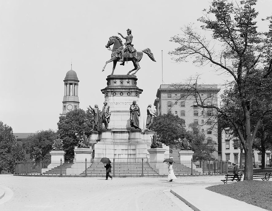 Washington memorial, Capitol park [i.e. Capitol Square], Richmond, 1908