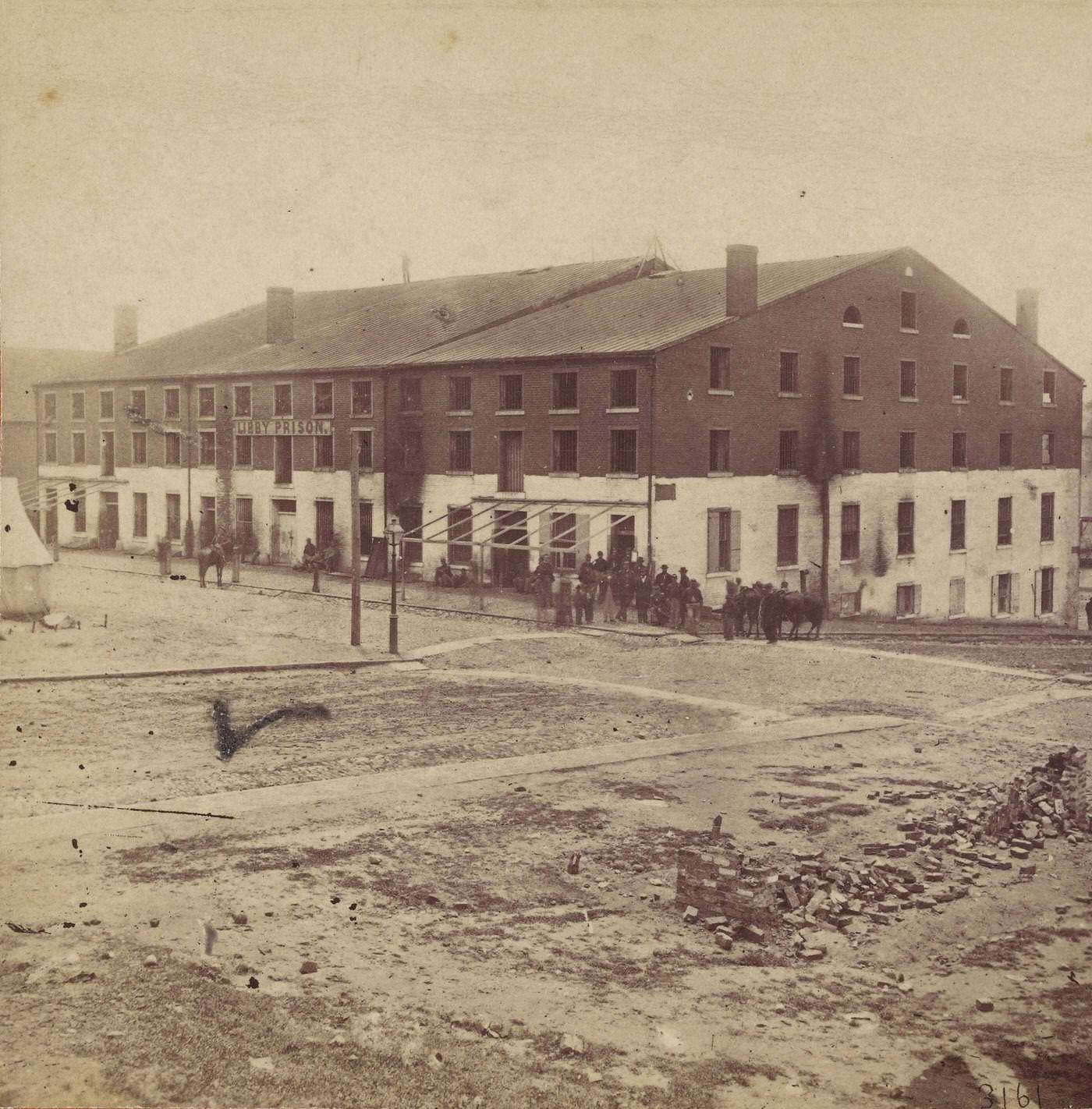 Libby Prison, north side, Richmond, 1900