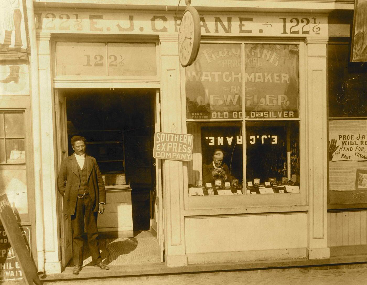 African American Watchmaker & Jewelers store, 1900