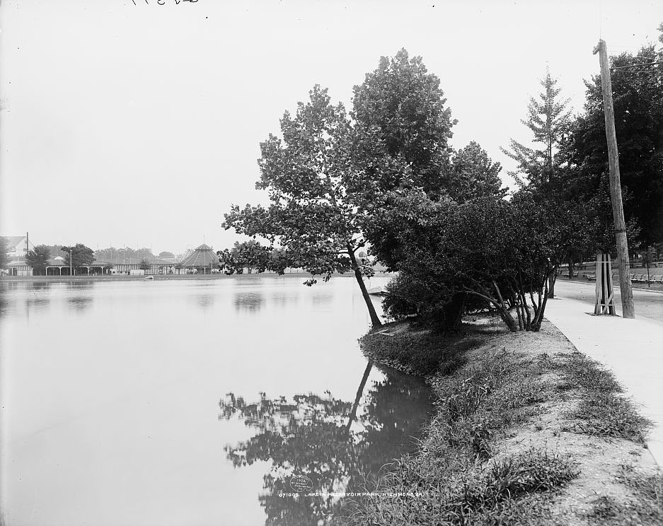 Lake in Reservoir park, Richmond, 1908