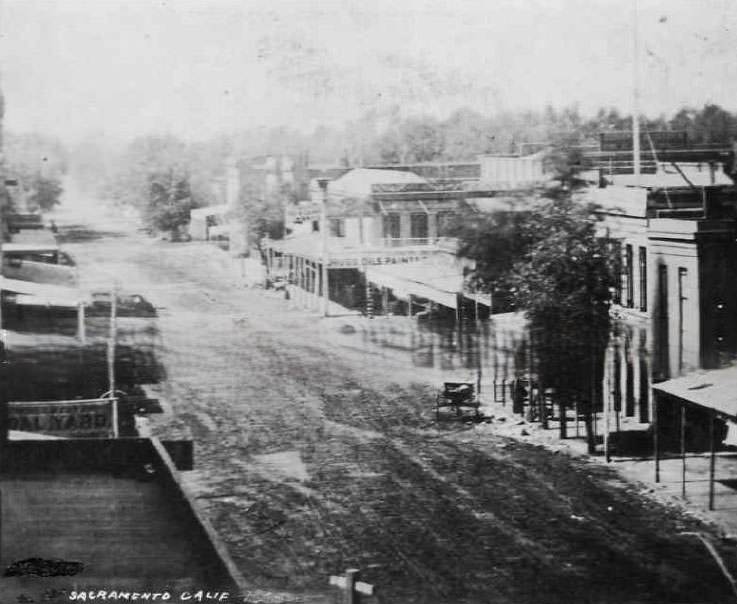 K and 3rd Streets, looking south, 1865.