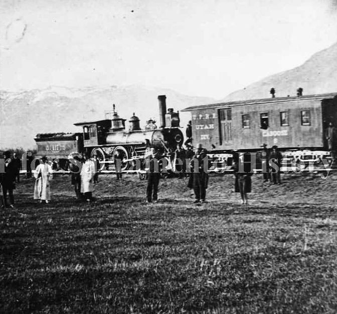 Union Pacific Railroad train, 1869