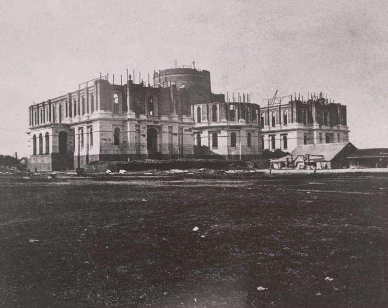 California State Capitol under construction, 1867