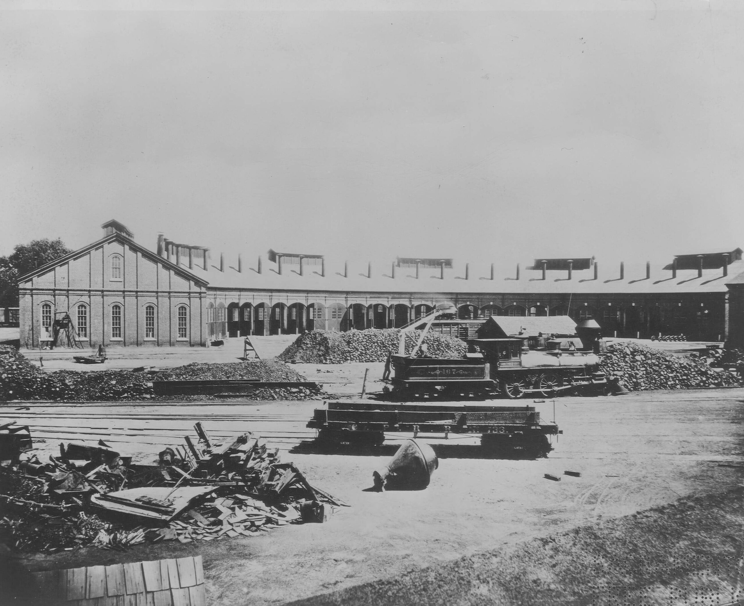 Central Pacific Railroad Roundhouse, 1868