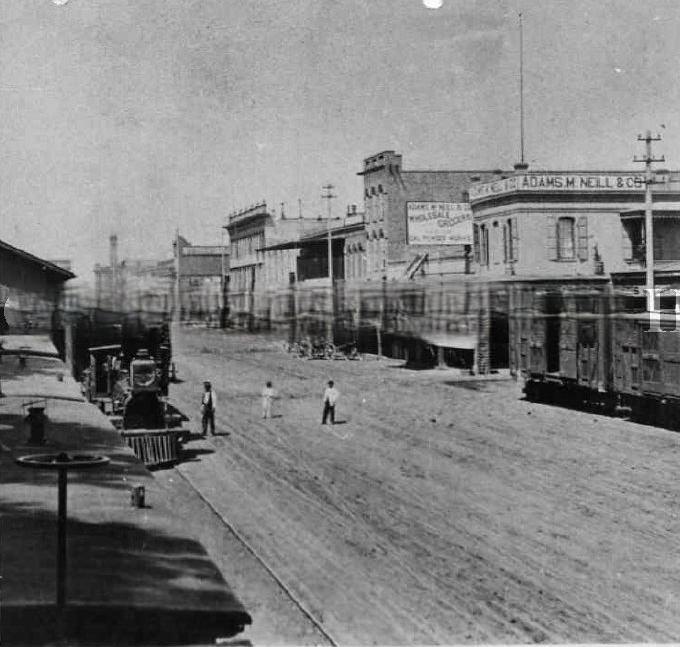 Front & L street looking North in 1865