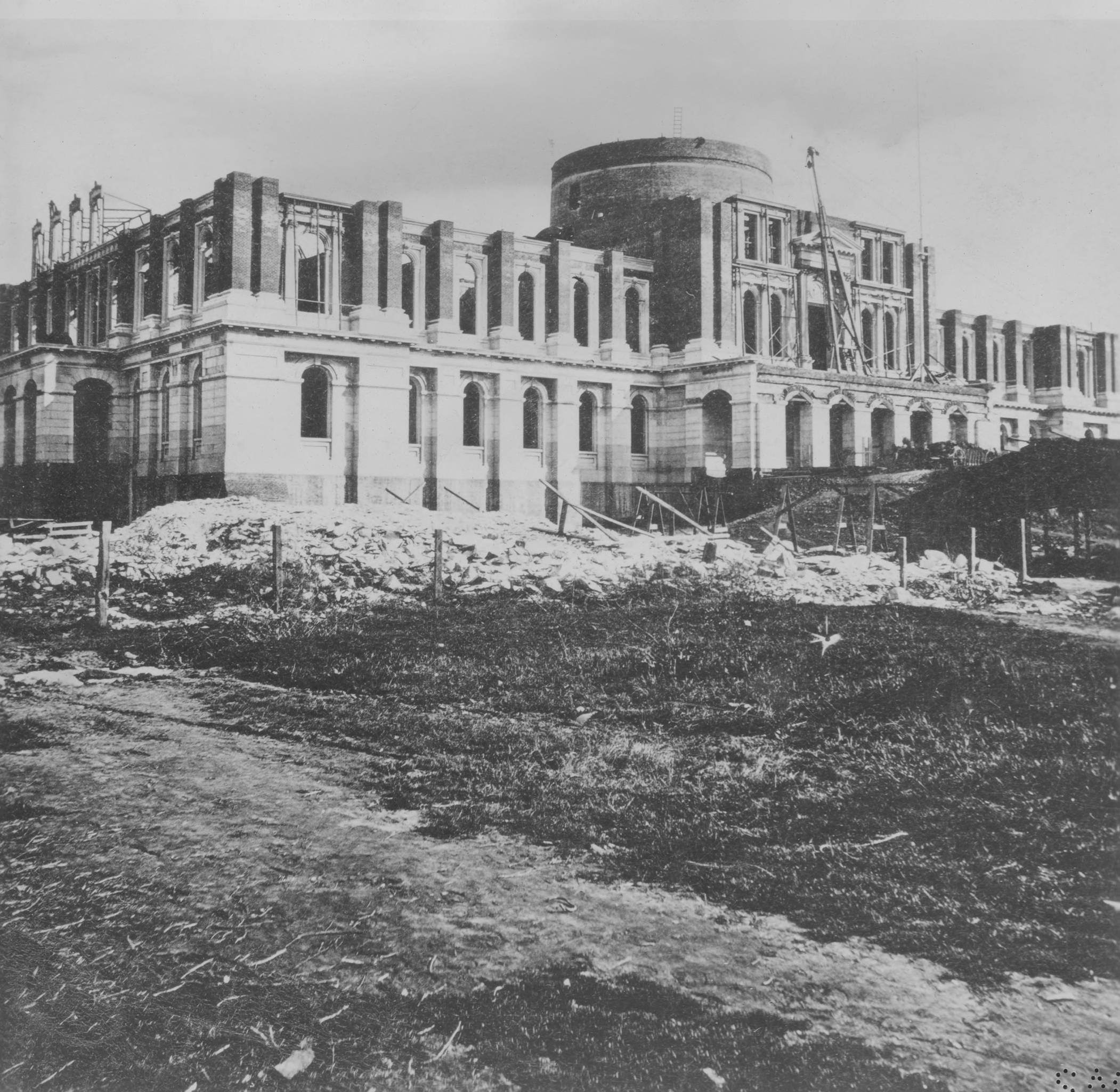 California State Capitol under construction, 1868