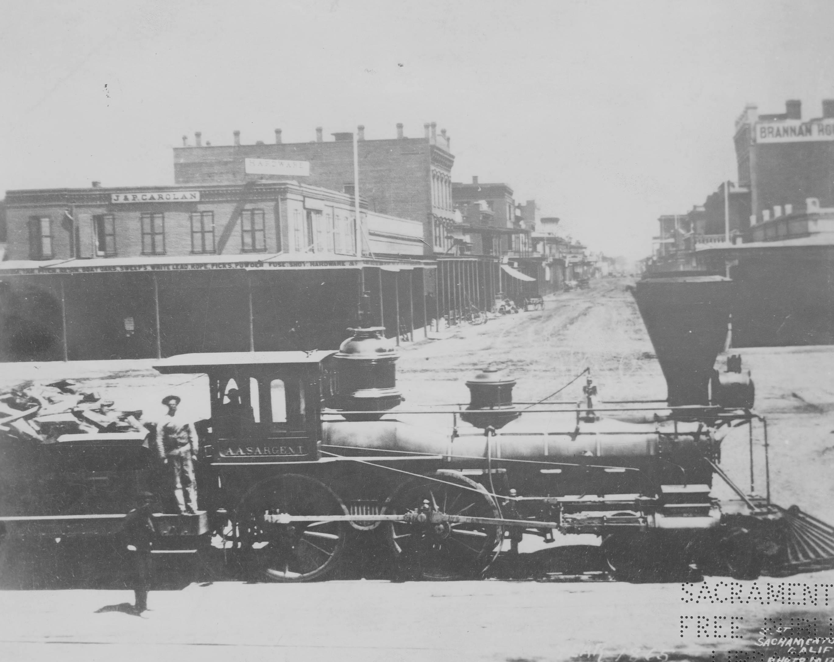 Central Pacific Railroad Locomotive "A.A. Sargent", 1865