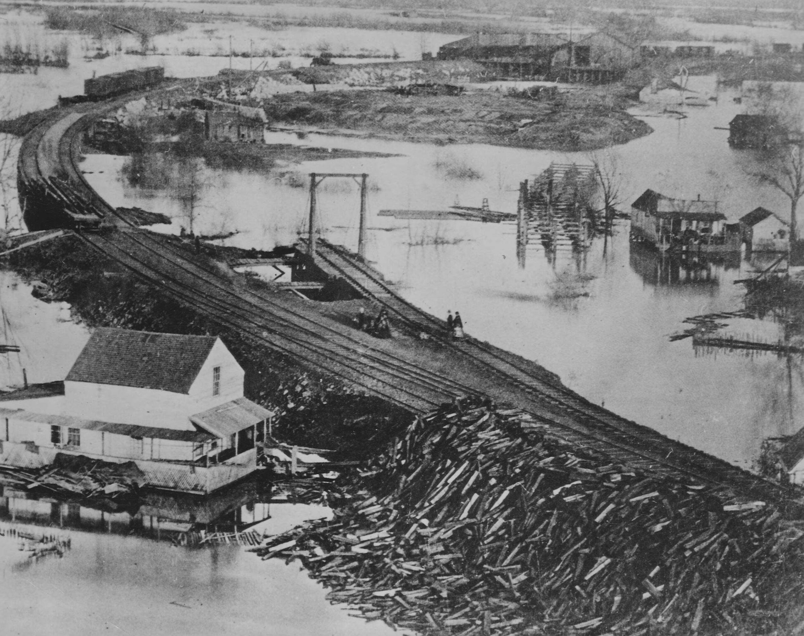 Central Pacific Railroad and China Slough. 1868