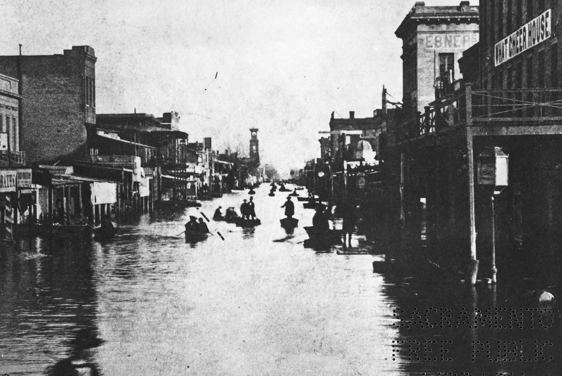 Flood 1861-1862; K Street near Front Street.