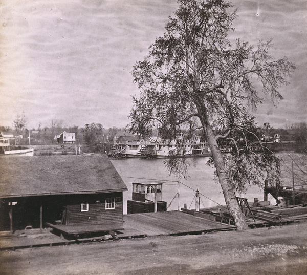 The River and Steamers at Sacramento City, 1860s