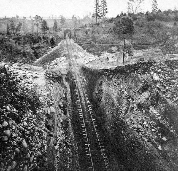Central Pacific Railroad. View from Bloomer Cut, 1866