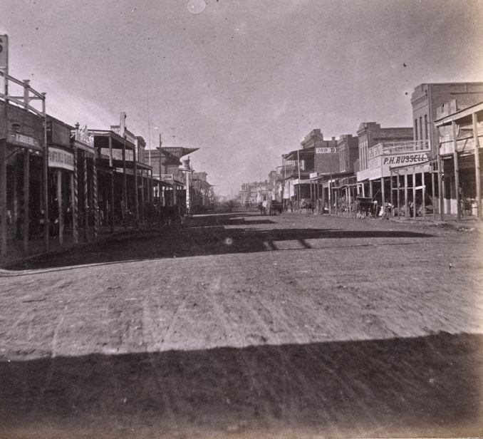 J Street, looking West, Sacramento, 1860s