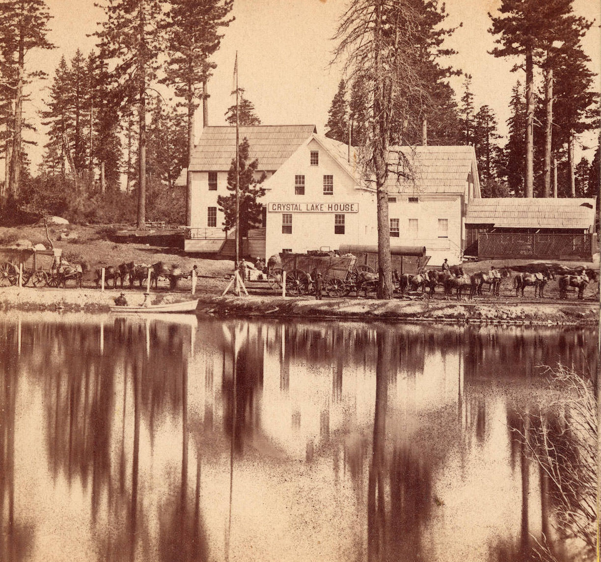 Crystal Lake House. 90 miles from Sacramento, 1866