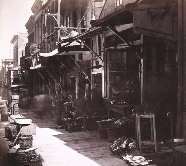 Chinese Market, Sacramento St., 1860s