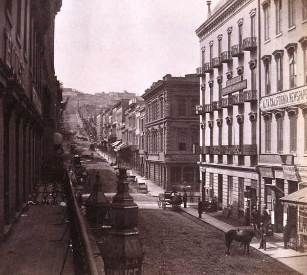 Sacramento Street, West from Montgomery St., 1860s